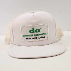 Vintage Dominion Automotive Wire & Cable Trucker Hat White